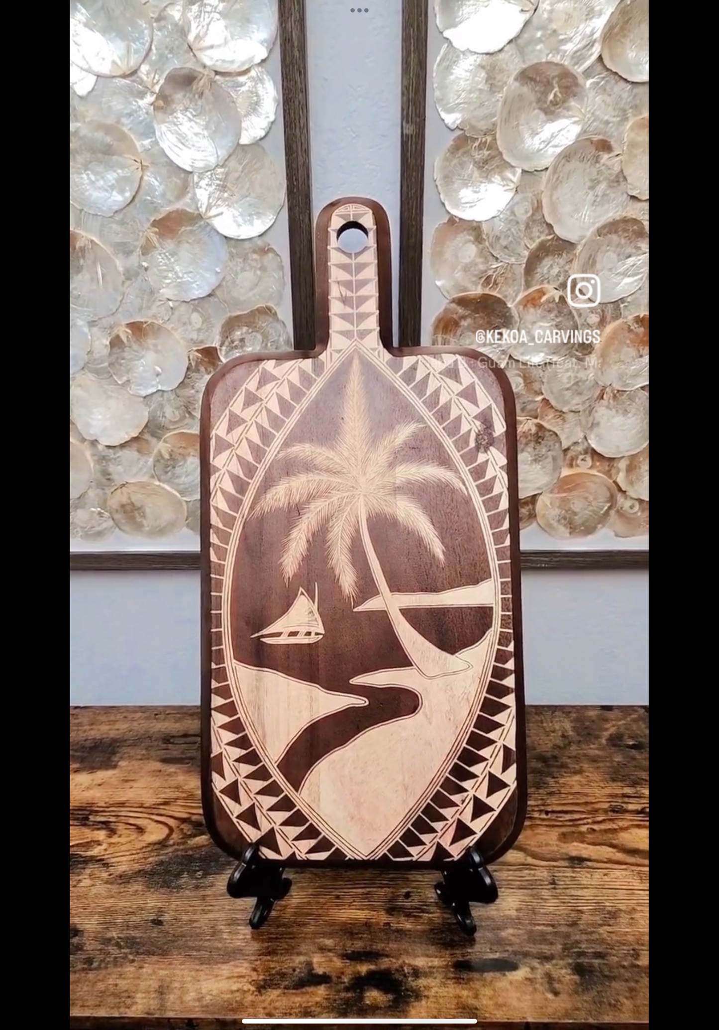 Custom Guam seal charcuterie board SOLD