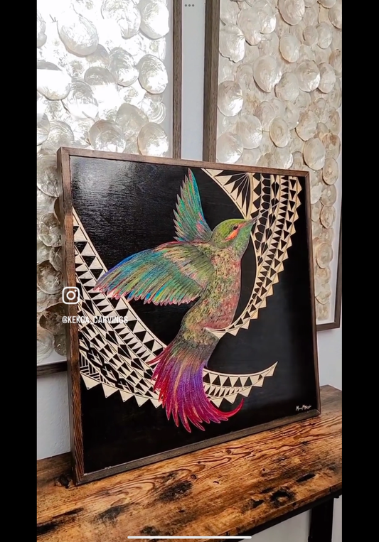 Custom Hummingbird canvas SOLD