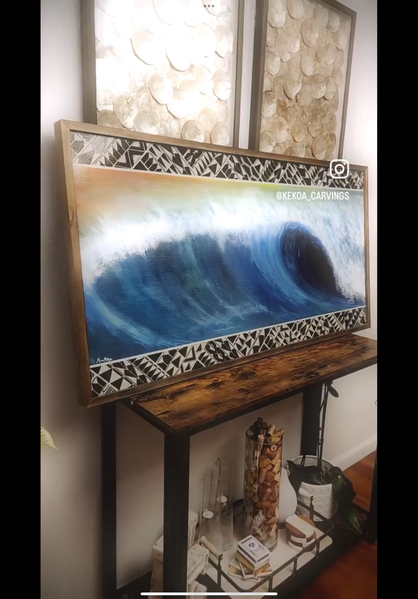 Custom wave canvas SOLD