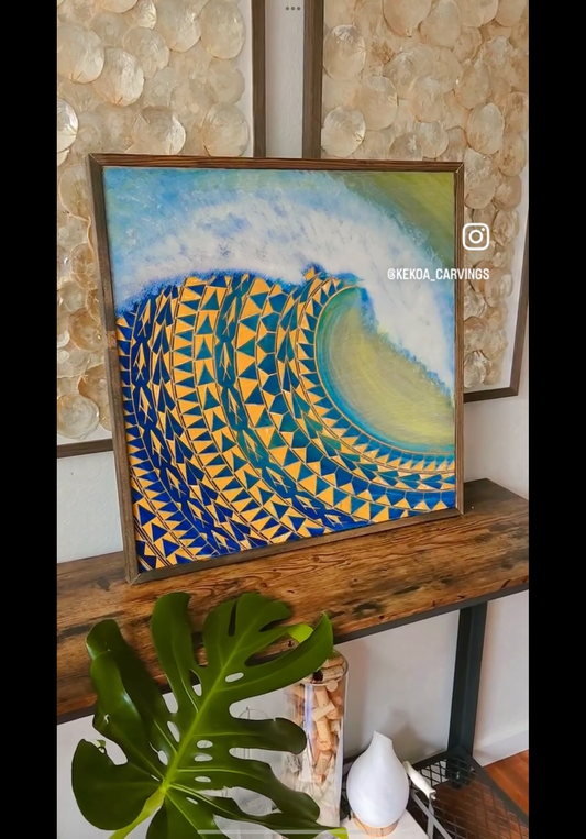 Custom wave canvas SOLD