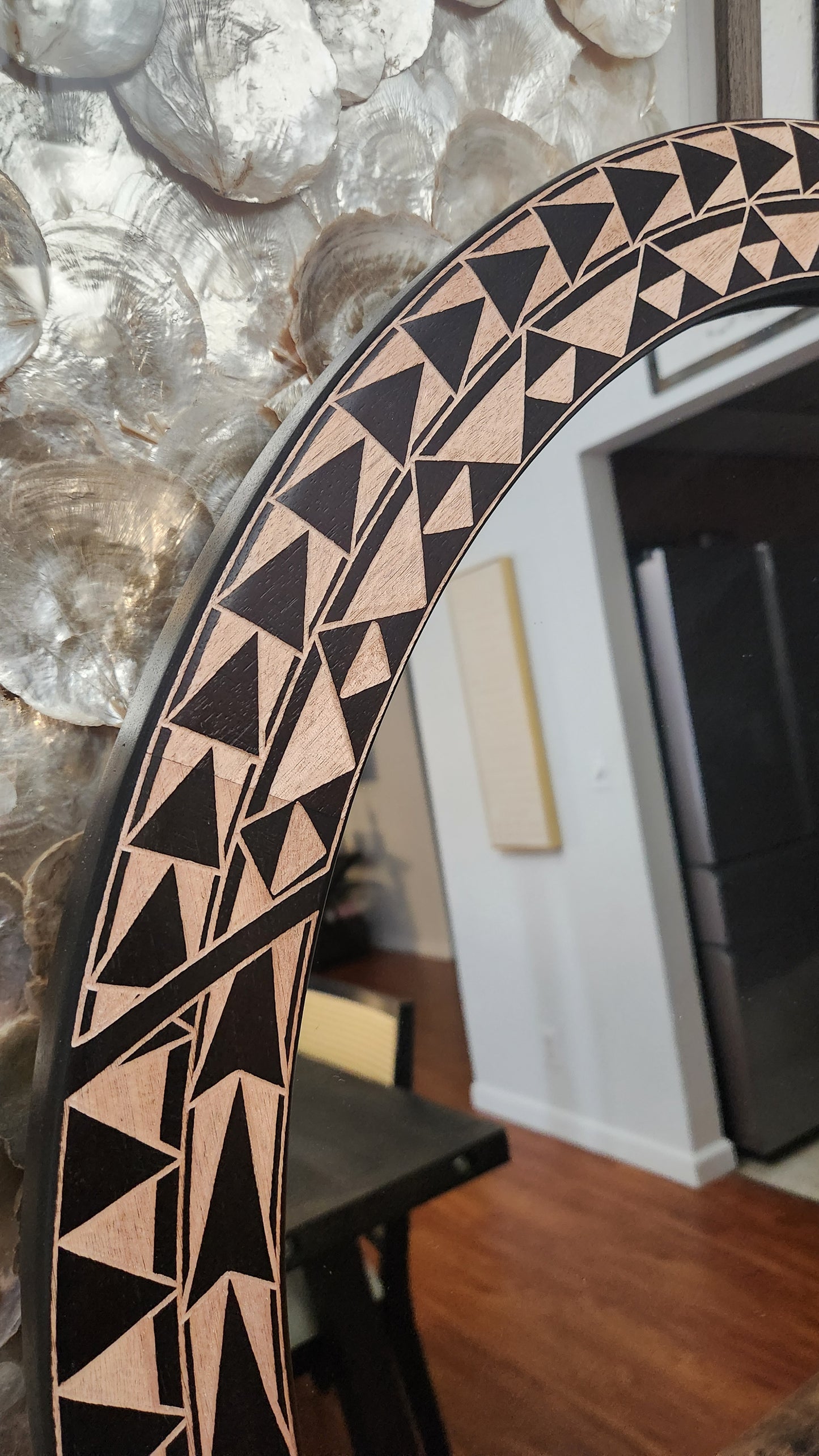 NEW! HAND CARVED 30-INCH MIRROR
